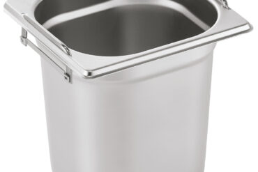 Roostevabast terasest gastronoomikanõu käepidemega GN1/6 sügavus 200mm | Adexa 8168H