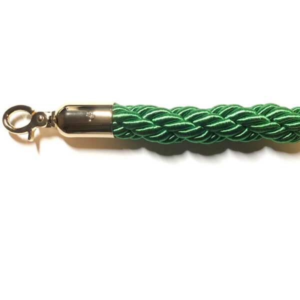 Roheline punutud piirdepael kuldsete otstega 1,5m | Adexa BR01GG