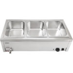 Bain Marie 3Xgn1/2 Mahutit Ja Kaaned Äravoolukraan | Adexa Br08045 - Image 4