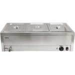 Bain Marie 3Xgn1/2 Mahutit Ja Kaaned Äravoolukraan | Adexa Br08045