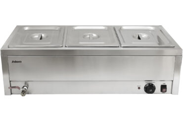 Bain Marie 3Xgn1/2 Mahutit Ja Kaaned Äravoolukraan | Adexa Br08045