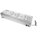 Bain Marie 5xGN1/2 anumad ja kaaned äravoolukraaniga | Adexa BR14045