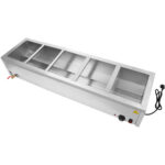 Bain Marie 5xGN1/2 anumad ja kaaned äravoolukraaniga | Adexa BR14045 - Image 4