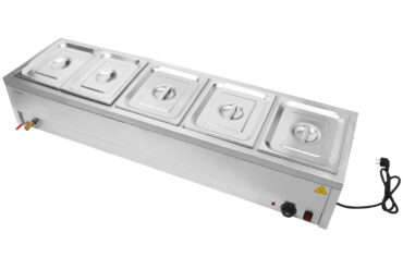 Bain Marie 5xGN1/2 anumad ja kaaned äravoolukraaniga | Adexa BR14045