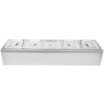 Bain Marie 5xGN1/2 anumad ja kaaned äravoolukraaniga | Adexa BR14045 - Image 2