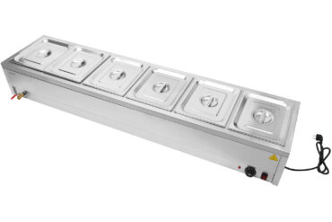 Bain Marie 6xGN1/2 konteinerit ja kaant Äravoolukraaniga | Adexa BR17045