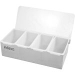 Maitseainete anumad kaanega, 4 sektsiooni, roostevaba teras ja plastik | Adexa CHB04