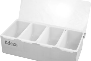 Maitseainete anumad kaanega, 4 sektsiooni, roostevaba teras ja plastik | Adexa CHB04