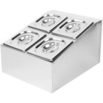 Maitseainete Hoidja, Mis Sisaldab 4Xgn1/6-100 Mm Kausse Ja Kaasi | Adexa Chd04B