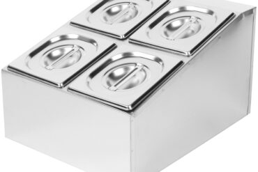 Maitseainehoidja, Sisaldab 4Xgn1/6-150Mm Kaantega Konteinereid, Roostevaba Teras | Adexa Chd04Bd