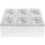 maitselisandite hoidik, mis sisaldab 6xGN1/6-100 mm pannid ja klapitavad kaaned | Adexa CHD06BPCFL - Image 3