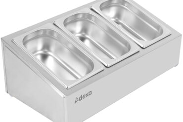 Maitseainehoidja, Sisaldab 3X Gn1/4-100Mm Kaanega Anumaid, Roostevaba Teras | Adexa Che03A