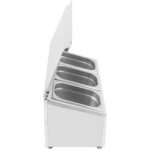 maitseainete hoidik kaanega, sisaldab 3xGN1/4-100mm mahuteid roostevabast terasest | Adexa CHE03AFL - Image 2