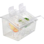 Jahutusega Kastmete Hoidja, sisaldades 2xGN1/6-150mm kaanega plastikanumat | Adexa CHP04BD2