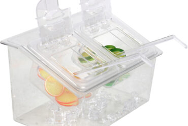 Jahutusega Kastmete Hoidja, sisaldades 2xGN1/6-150mm kaanega plastikanumat | Adexa CHP04BD2