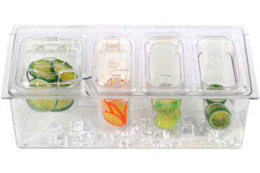 Jahutusega Maitseainete Hoidja, kaasa arvatud 1xGN1/6+3xGN1/9-100mm konteinerid kaanega Plast | Adexa CHP06B2