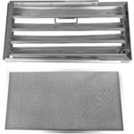 Vent kubu deflektorfilter & võrgufilter käepidemete ja juhikutega roostevaba teras/alumiinium 500x250x40mm | Adexa DCF50254AM