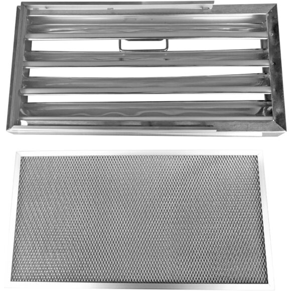 Vent kubu deflektorfilter & võrgufilter käepidemete ja juhikutega roostevaba teras/alumiinium 500x250x40mm | Adexa DCF50254AM
