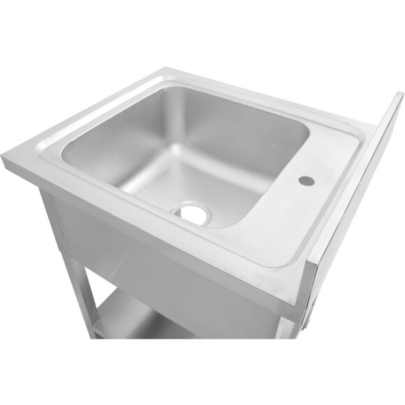 Äripinnale sobiv valamu roostevaba teras 800x700x900mm 1 kauss pritsmekaitsega | Adexa YLS87BM1 - Image 3