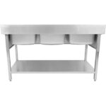 Valamu Roostevabast Terasest 1800X700X900Mm 3 Kaussi, Pritsmekaitse | Adexa Dsa345 - Image 3