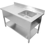 Valamu roostevabast terasest 1000x700x900mm 1 kauss paremal Splashback | Adexa YLS107BR1