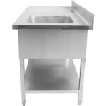 Valamu roostevabast terasest 1000x700x900mm 1 kauss paremal Splashback | Adexa YLS107BR1 - Image 4