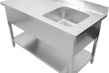 Kaubanduslik Valamu Roostevaba teras 1200x700x900mm 1 kauss paremal pritsmekaitse | Adexa YLS127BR1