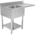 Valamu nõudepesumasinatele, 1 Vasak valamu, alumine riiul pritsmekaitse, 1200x700x927mm | Adexa DSB1270L - Image 2