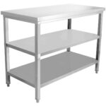 Töölaud Roostevaba Teras 3 Taset Ruutjalad 1400X700X900Mm | Adexa Dw3T14070