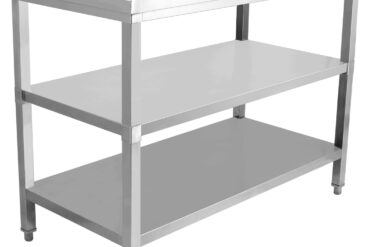 Töölaud Roostevabast terasest 3-astmeline nelikantjalad 1400x600x900mm | Adexa DW3T14060