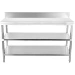 Töölaud Roostevabast terasest 3 tasandit Tagasein  2000x600x900mm | Adexa DW3T20060B