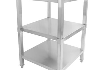 töölaud Roostevaba teras 3 tasandit Tagaseinaga Ruudukujulised jalad 1200x700x900mm | Adexa DW3T12070B