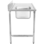 Pealelaadimislaud Vasak pool 1200x650x850mm Kraanikausiga Pritsmekaitsega Roostevaba teras | Adexa DWITA1265L - Image 7