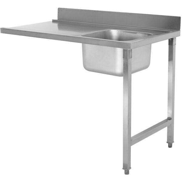 Laadimislau Right külg 1200x650x850mm Valamu ja pritsmekaitse Roostevaba teras | Adexa DWITA1265R