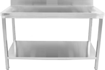 Premium Töölaud Roostevabast Terasest Alumine Riiul Tagaserv 1200X700X900/1000Mm | Adexa Dwt12070