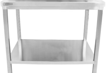Premium Töölaud Roostevaba teras Alumine riiul 1000x700x900mm | Adexa DWT10070WO
