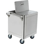 Kuivainete konteiner käru roostevaba teras 600x600x600mm | Adexa FT6060S - Image 3