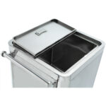 Kuivainete konteiner käru roostevaba teras 600x600x600mm | Adexa FT6060S - Image 2