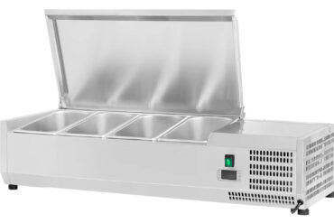 Jahutusega Süvend  1200mm 4xGN1/3 Sügavus 380mm Roostevabast Terasest Kaas | Adexa GA512