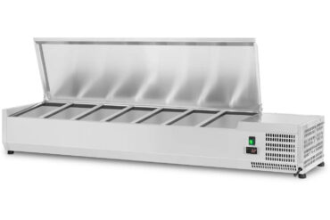 Jahutusega Serveerimislett 1600mm 7xGN1/3 Roostevabast terasest kaas | Adexa GA516