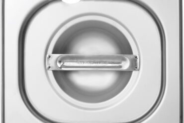 Roostevabast terasest GN-nõu kaanega konteineri kaas kallutamise avaga GN1/6 | Adexa 816LN