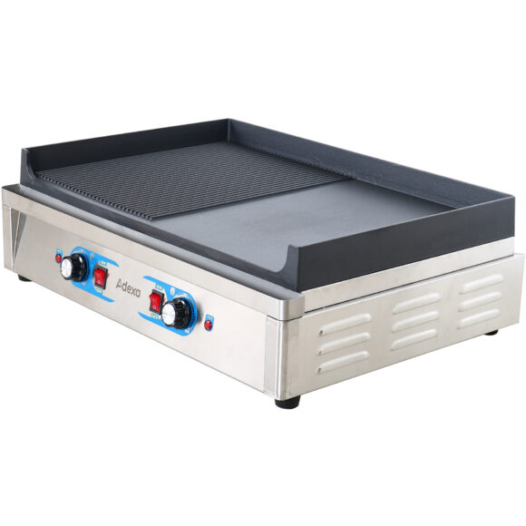 Professionaalne Elektriline Grill 2 tsooni 4,6 kW Sile/Ribiline Malmpind | Adexa GP7050EGW