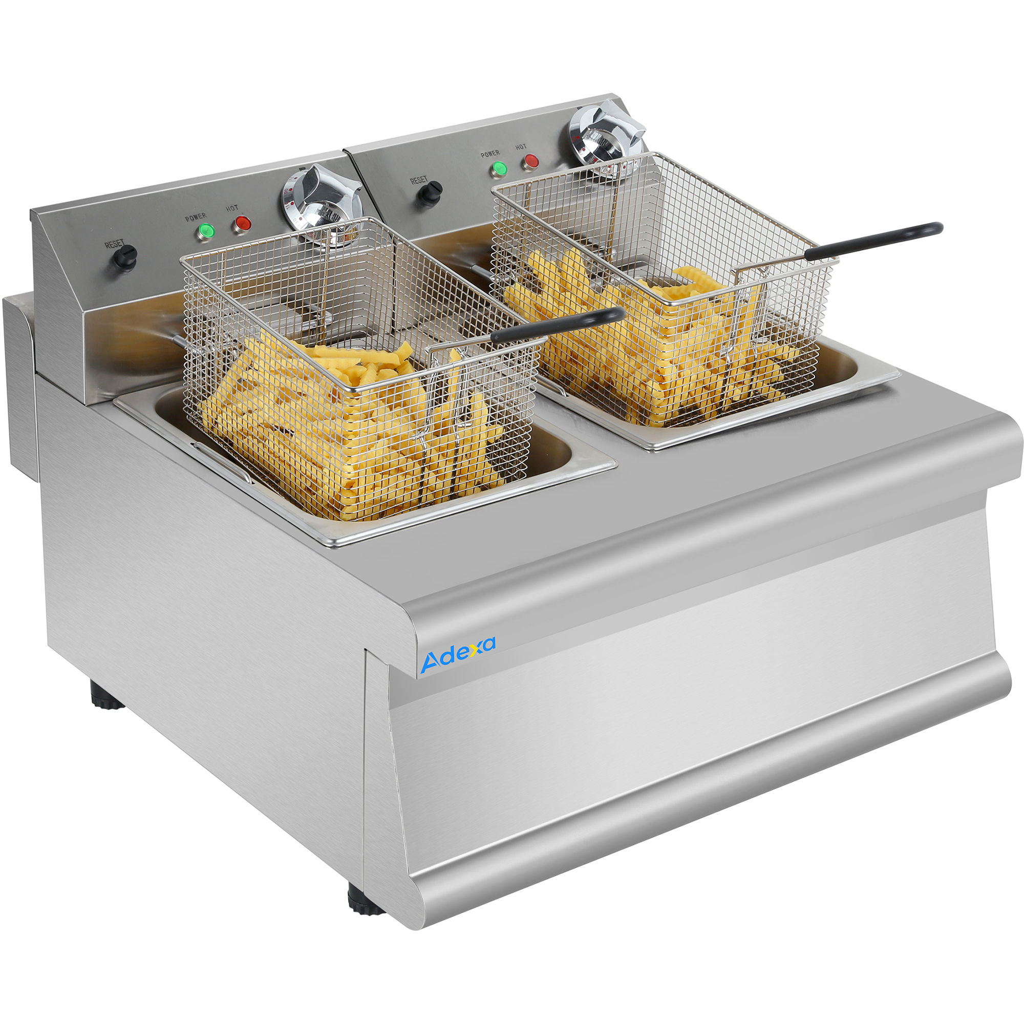 Elektrifritüür 2x8 liitrit 7 Elektrifritüür 2x8 liitrit 7,5kW Lauapealne 400V | Adexa HEF608 - Image 1