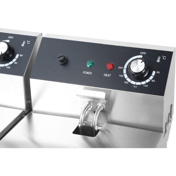 Fritüür Topelt Elektriline 2x6 liitrit 5kW Lauapealne | Adexa HEF82A - Image 2