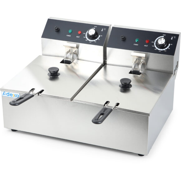 Fritüür Topelt Elektriline 2x6 liitrit 5kW Lauapealne | Adexa HEF82A