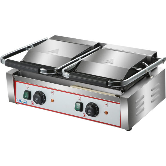 Raskekaaluline kaksik Panini kontaktgrill, ribitud 3,6 kW, kahe tsooniga | Adexa HEG813 - Image 6