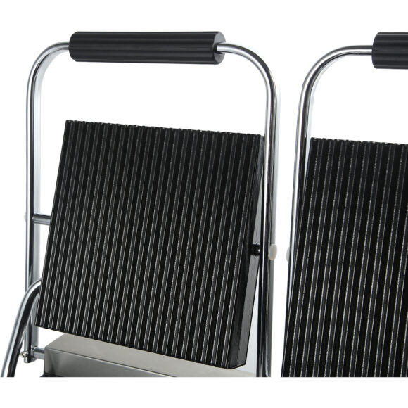 Raskekaaluline kaksik Panini kontaktgrill, ribitud 3,6 kW, kahe tsooniga | Adexa HEG813 - Image 5