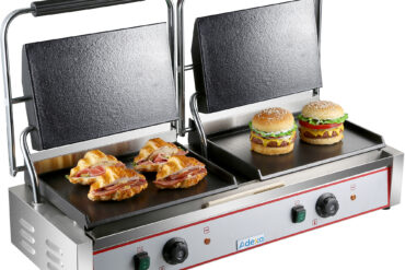Twin XL Panini kontaktgrill Sile 4,4 kW kahe tsooniga | Adexa HEG813EB