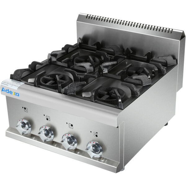 Kaubanduslik gaasipliit 4 põletiga 14,2 kW | Adexa HGR605