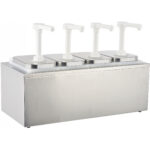 Maitseaine-/Kastmepump-Dispenser 4X2-Liitrine Roostevaba Teras | Adexa Nhp004